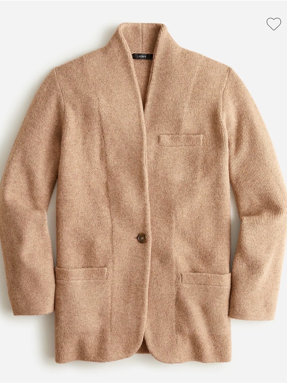 J. Crew Cocoon Sweater Blazer, Mushroom, size S, NWOT